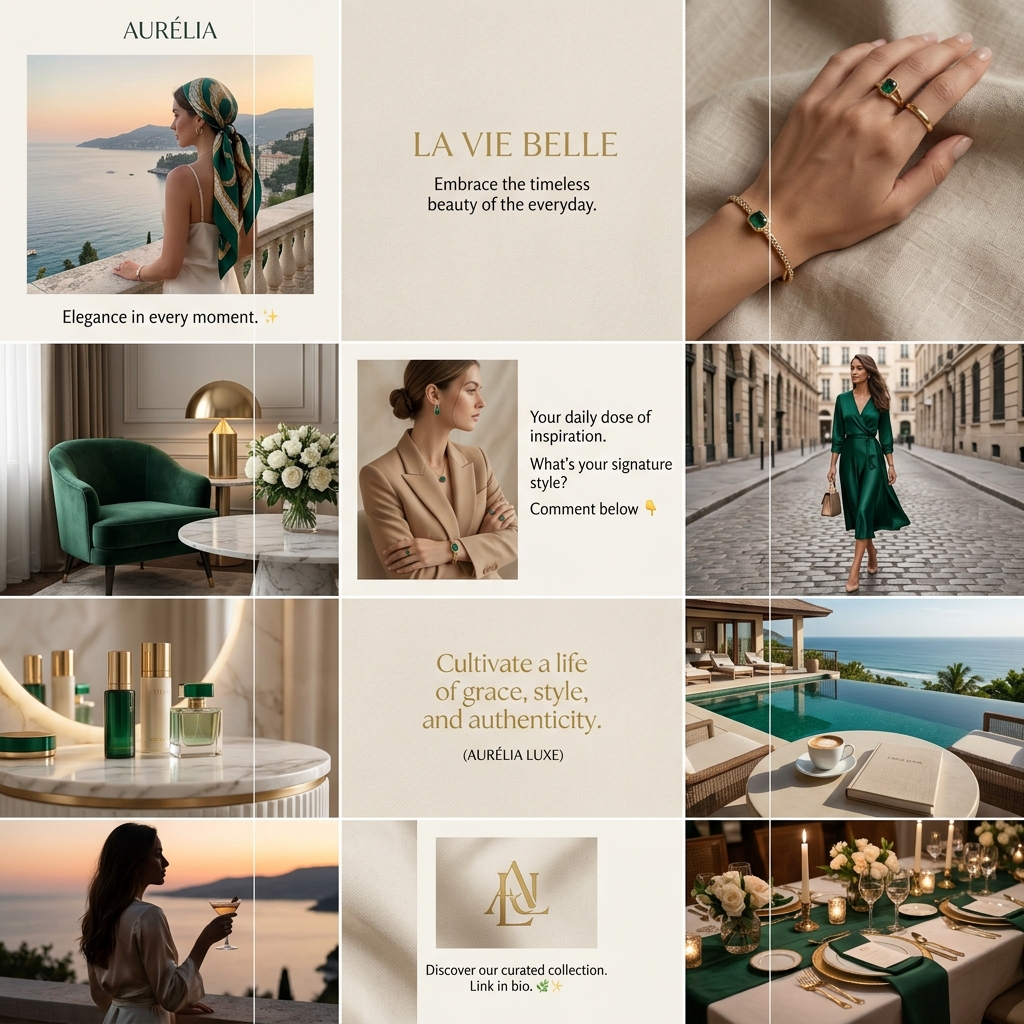 Premium Aesthetic Instagram Feed Grid Design